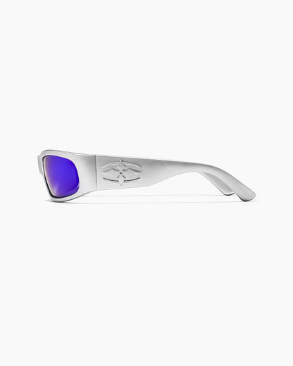 RV- Parasite Matte Chrome - Blue Reflective Polarized