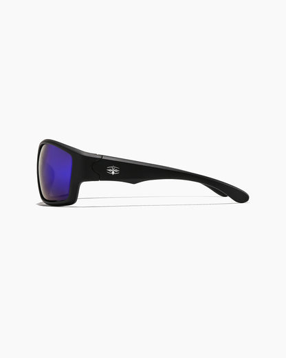 RV- The Decline Matte Black - Blue Reflective Polarized