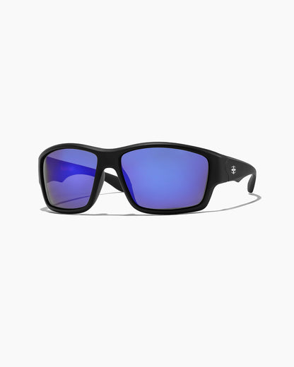 RV- The Decline Matte Black - Blue Reflective Polarized