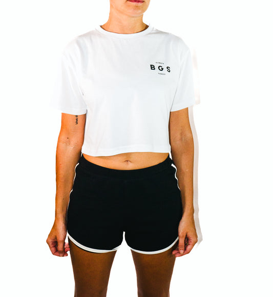 BGS Trippy Crop Tee White