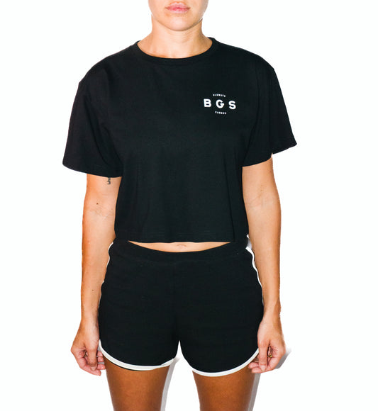BGS Trippy Crop Tee Black