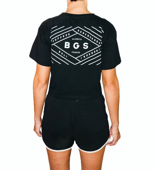 BGS Trippy Crop Tee Black