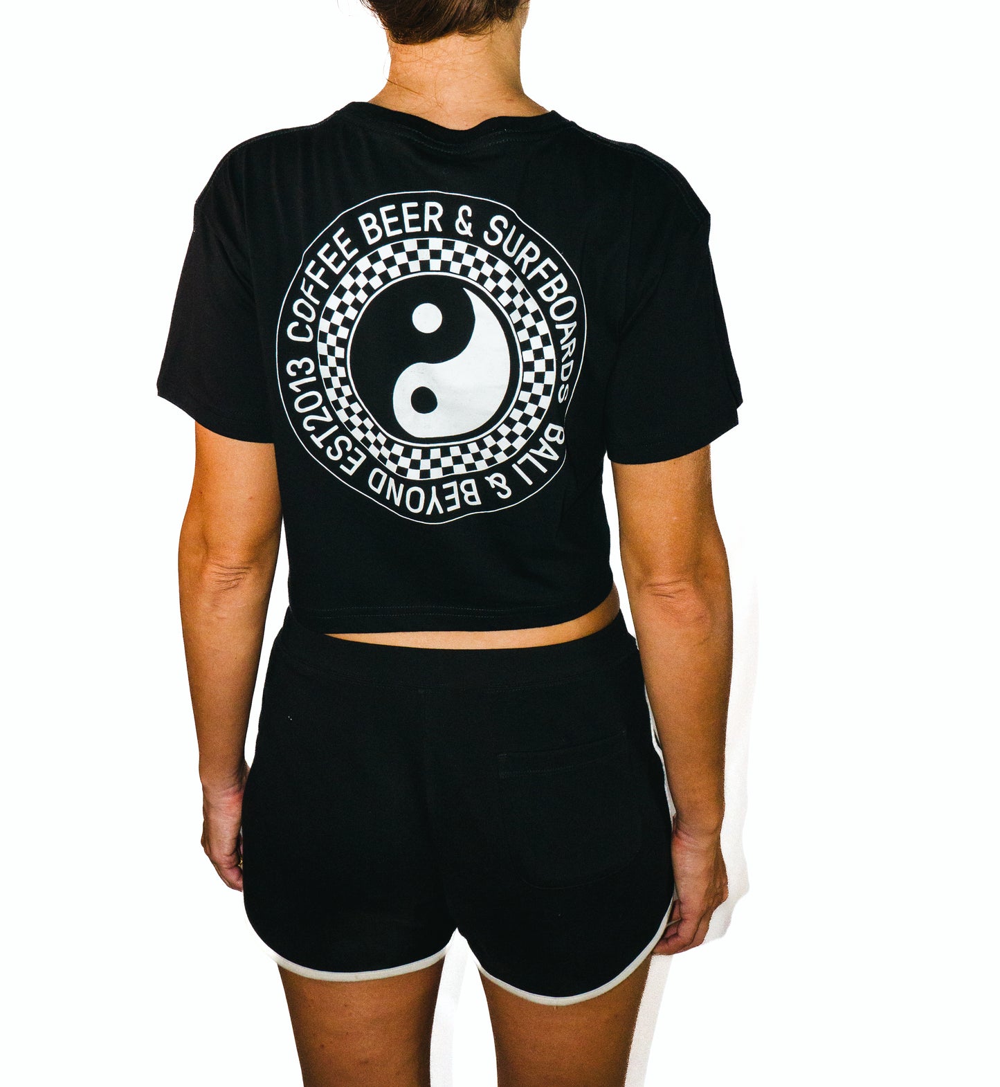 BGS Yin Yang Crop Tee - Black