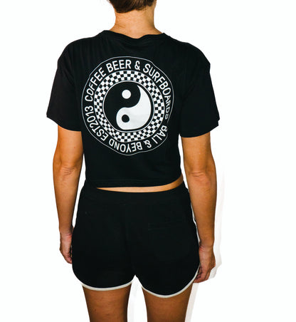 BGS Yin Yang Crop Tee - Black