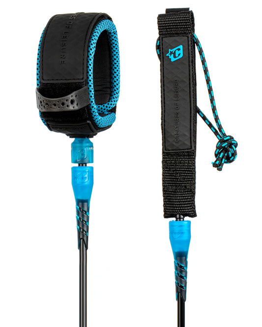 Creatures Pro 6' Leash - Black/Cyan
