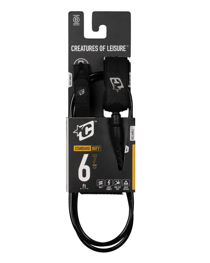 Creatures Reliance 2.0 |Standard Duty | 6ft  Leash - Black/Silver