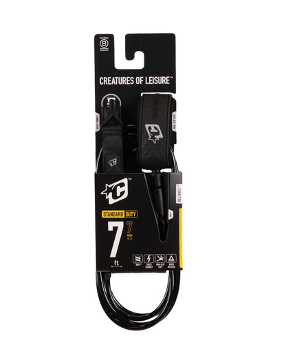 Creatures Reliance 2.0 | Standard Duty | 7ft Leash - Black/Silver