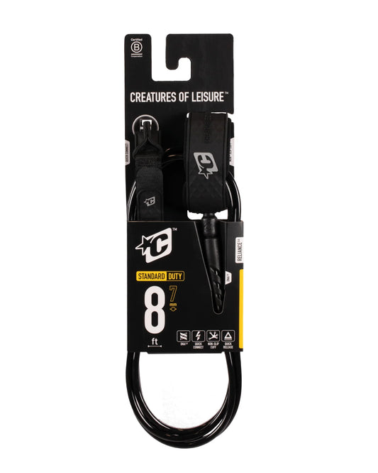 Creatures Reliance 2.0 | Standard Duty | 8ft Leash - Black/Silver