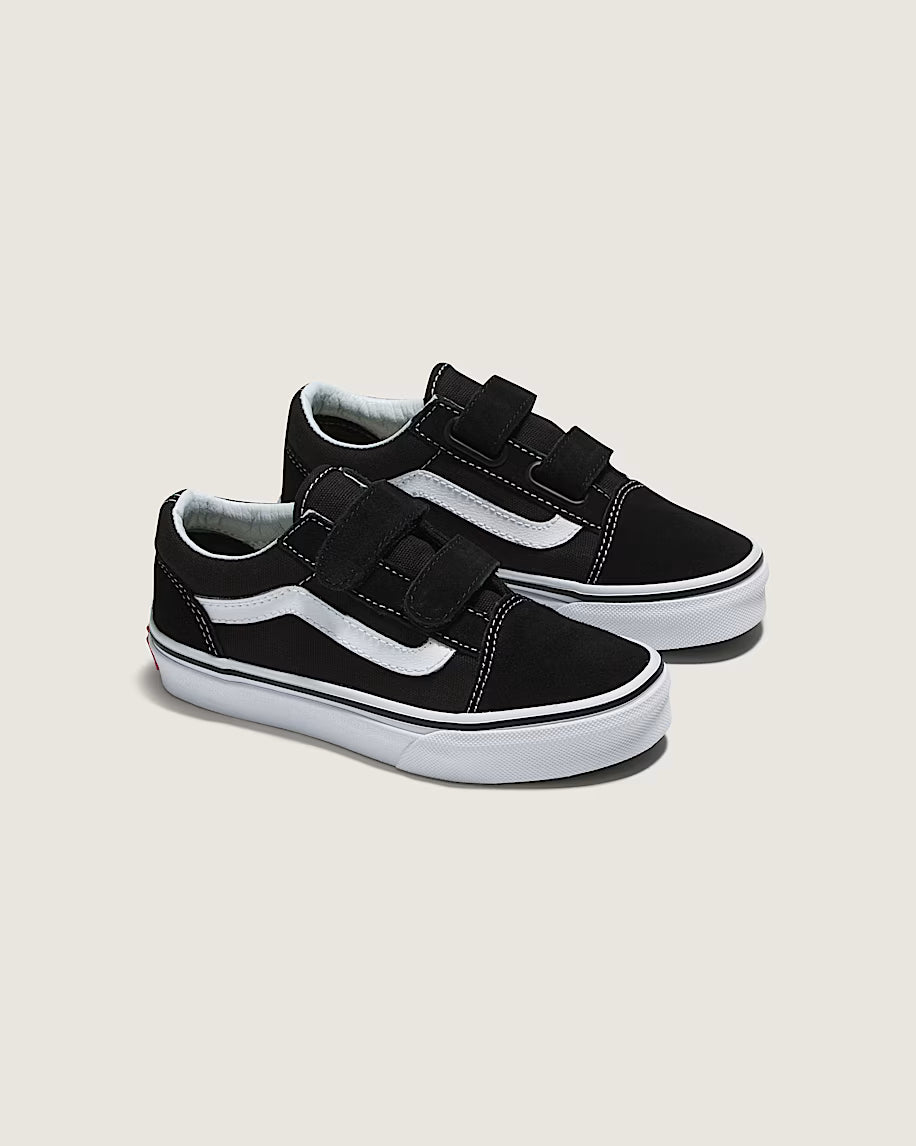 Original Vans Kids UY Old Skool V Shoes (4-8 Years)  - Black/True White
