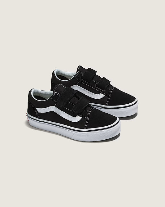 Original Vans Kids UY Old Skool V Shoes (4-8 Years)  - Black/True White