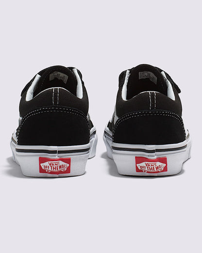 Original Vans Kids UY Old Skool V Shoes (4-8 Years)  - Black/True White