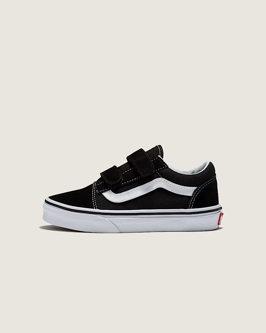 Original Vans Kids UY Old Skool V Shoes (4-8 Years)  - Black/True White