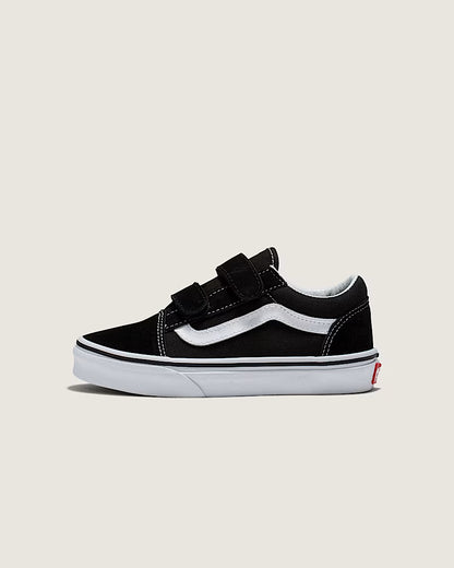Original Vans Kids UY Old Skool V Shoes (4-8 Years)  - Black/True White