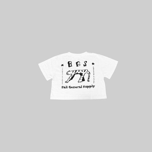 BGS Macan Crop Tee - White