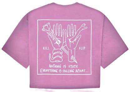 Nothing Static Crop Tee Women - Purplewash