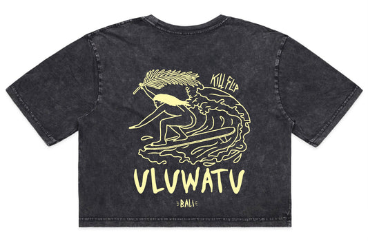 Uluwatu Crop Tee Women - Blackwash