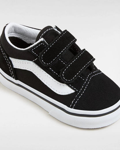 Original Vans Toddler Old Skool Hook And Loop Shoes (1-4 Years) - Black