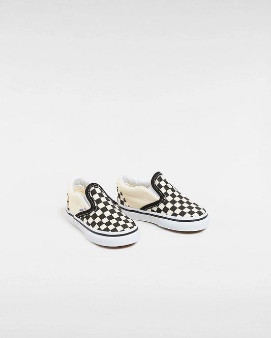 Original Vans Toddler Checkerboard Slip-On Shoes (1-4 Years) - Black/White
