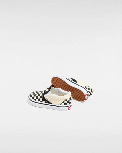 Original Vans Toddler Checkerboard Slip-On Shoes (1-4 Years) - Black/White