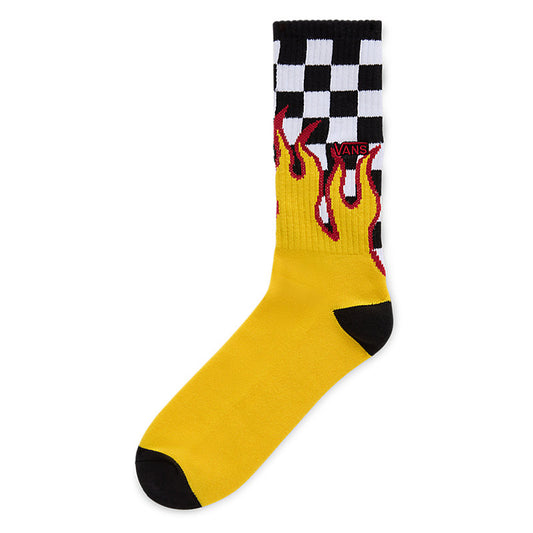 Vans Flame Check Crew Socks ( 1PK ) - Black-White