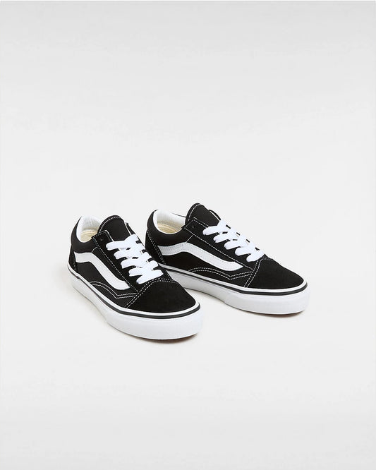 Original Vans Kids Old Skool Shoes UY (4-8 Years) - Black/True White