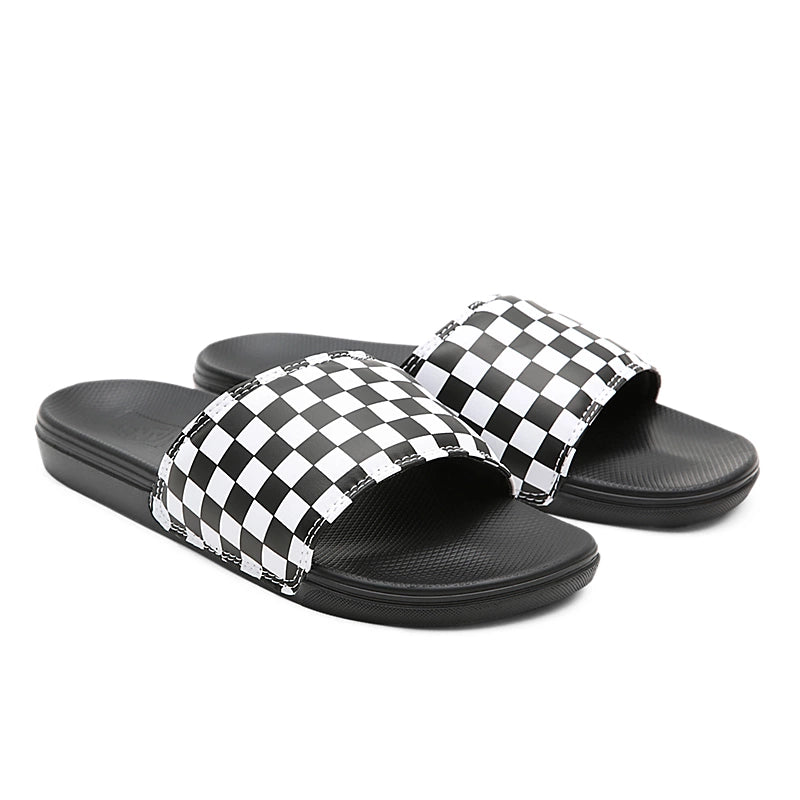 La Costa Slide - On Shoes - Checkerboard True White/Black