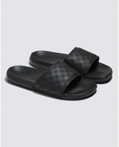 La Costa Slide - On Shoes - Checkerboard Black/Black