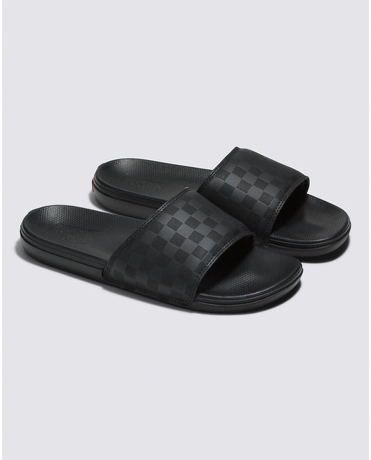 La Costa Slide - On Shoes - Checkerboard Black/Black