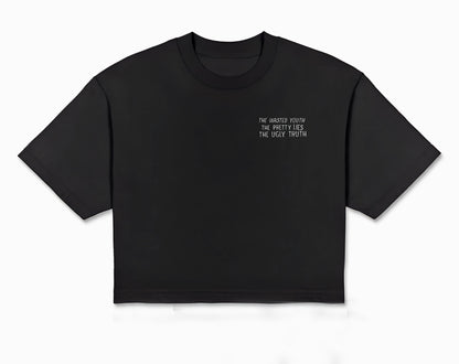 Wasted Youth Crop Tee Women - Black