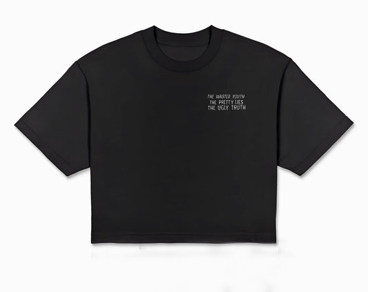 Wasted Youth Crop Tee Women - Black