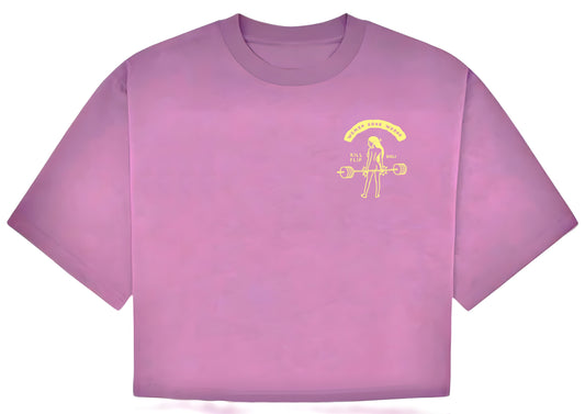 Women Wrong Crop Tee - Purplewash