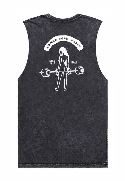 Women Wrong Muscle Tee Men - Blackwash