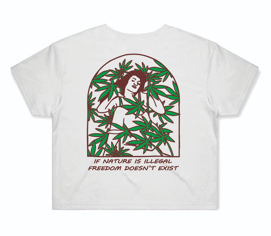 Illegal Nature Crop Tee Women - White