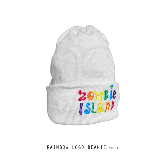 ZombieIsland Rainbow Logo Bennie - White