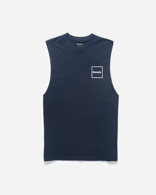 Rutopia Square Logo Muscle Men - Black
