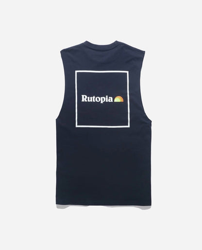 Rutopia Square Logo Muscle Men - Black