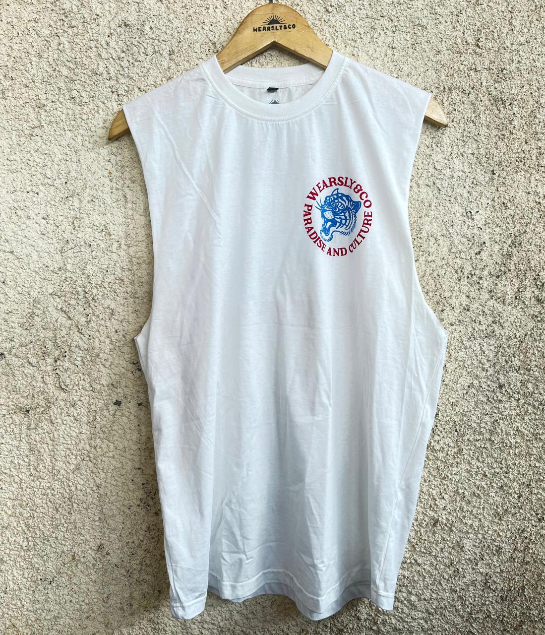 Wearsly MD Muscle Blue Tiger Men - White