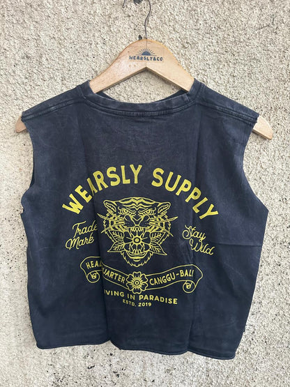 Wearsly AW Muscle Tiger Rose Women - Black