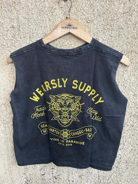 Wearsly AW Muscle Tiger Rose Women - Black