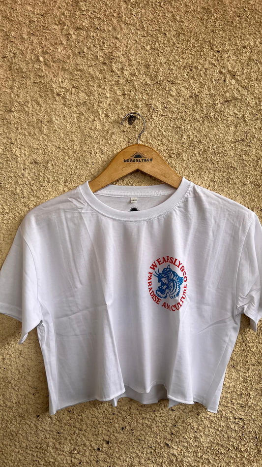 Wearsly AW Blue Tiger Tee Women - White