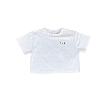 BGS Mawar Crop Tee - White