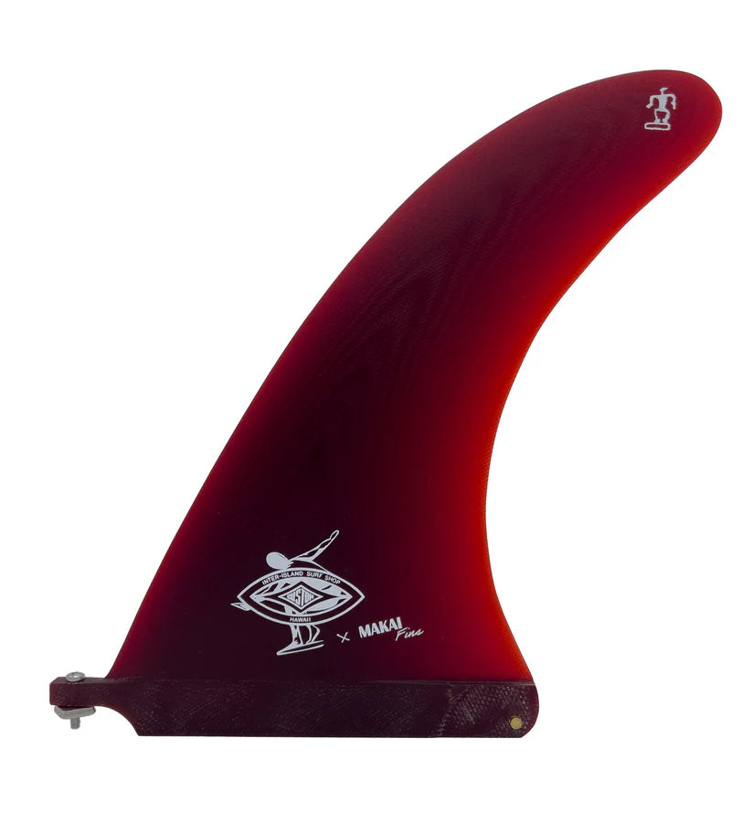 Single Fin Hang Loose 10” - Wine Red