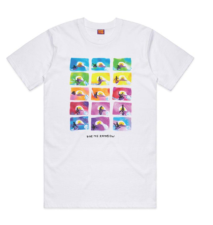 ZombieIsland Ride The Rainbow Tee Men - White