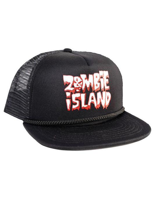 ZombieIsland Horor Logo Trucker Cap - Black