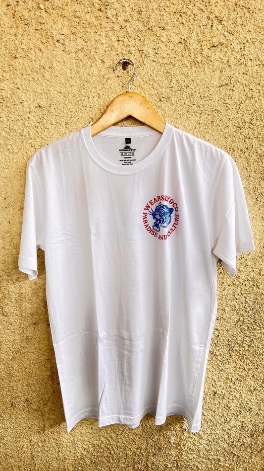 Wearsly MD Blue Tiger Tee Men - White