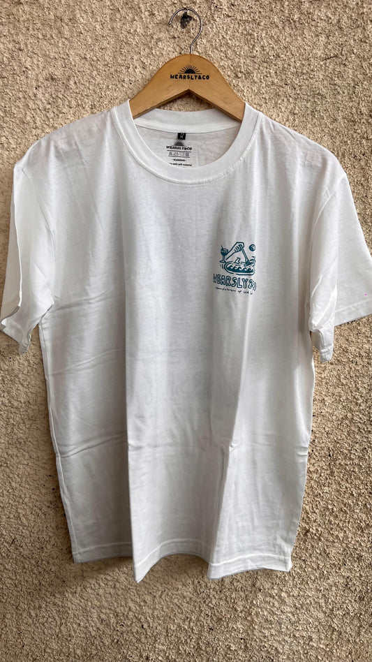 Wearsly MD Just Happy To Be Here Tee Men - White