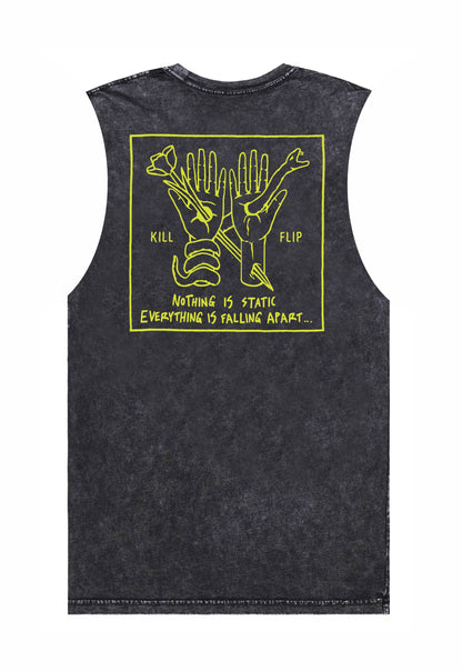 Nothing Static Muscle Tee Men - Blackwash
