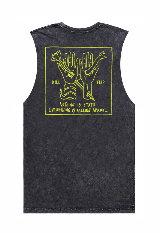 Nothing Static Muscle Tee Men - Blackwash
