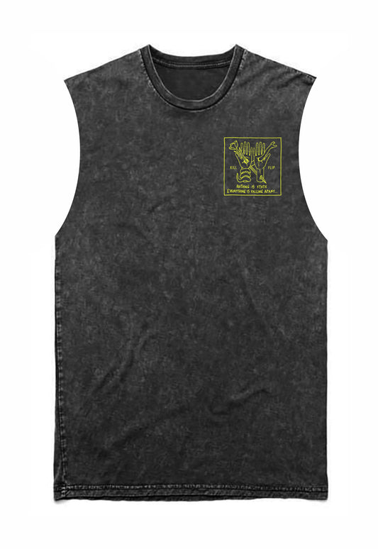 Nothing Static Muscle Tee Men - Blackwash