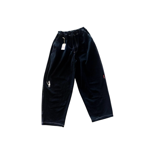 Principle X Bgs Elastic Waist Basic Pants - Black Denim